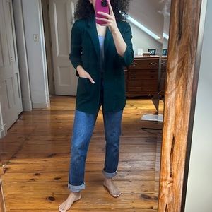 Jcrew hunter green sweater blazer